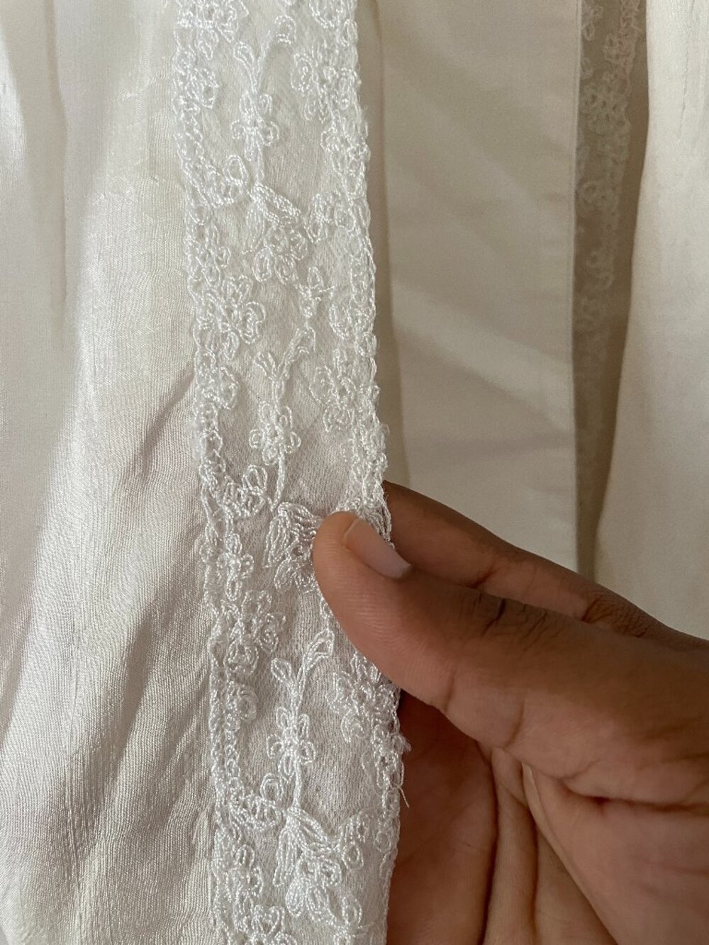 VTG 100% Pure Silk Ivory Christening Baptism Religious Orthodox Gown - Picture 4 of 16